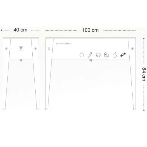 Herstera Garden Urban | Povišena gredica | Visoka tegla za cvijeće | 72 L | 100x40x84 cm - Kaktus zelena - BRANDED IN EU Cijena