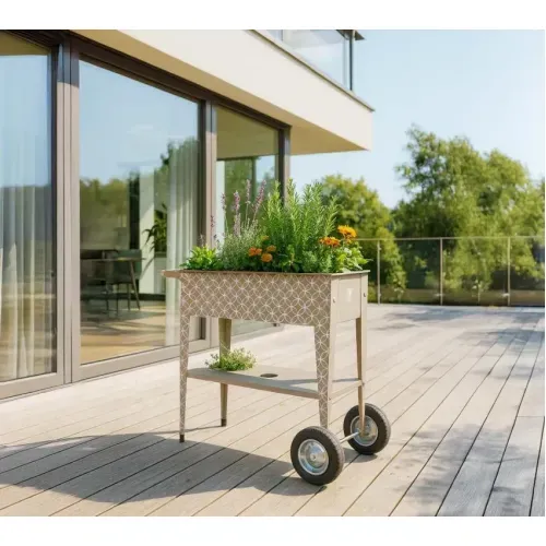 Herstera Garden metalna povišena gredica Barcelona | Taupe (smeđe-siva) | 85x50x80 cm- BRANDED IN EU Cijena