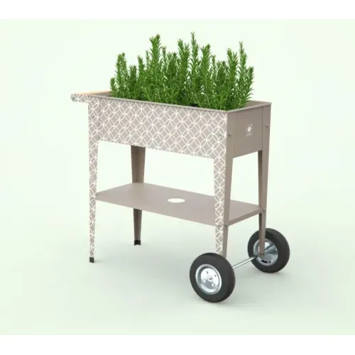 Herstera Garden metalna povišena gredica Barcelona | Taupe (smeđe-siva) | 85x50x80 cm- BRANDED IN EU Cijena
