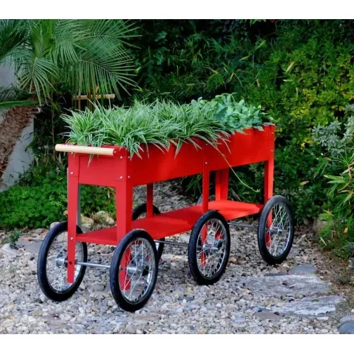 Herstera Garden | Pokretna povišena gredica | 94 L | 186x50x80 cm | Crvena - BRANDED IN EU Cijena