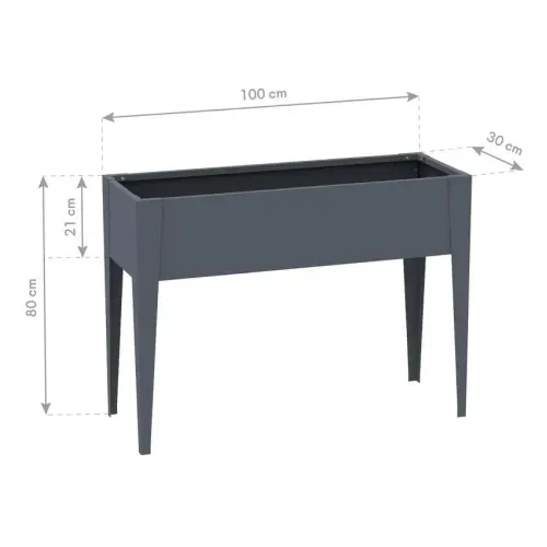 Westmann Vedura M | Balkonska povišena gredica | 60 L | 30x100x80 cm | Antracit - BRANDED IN GERMANY Cijena