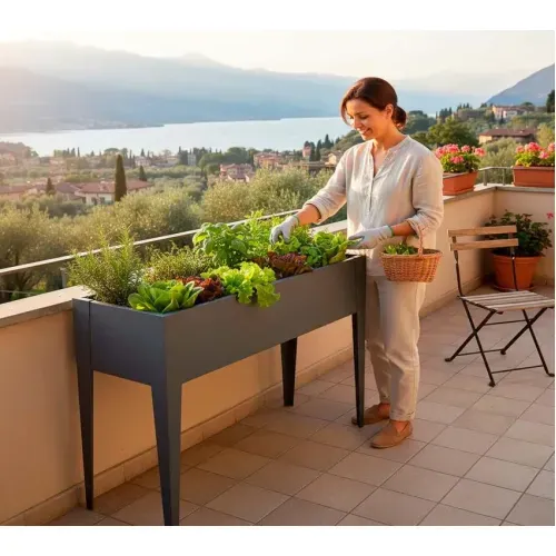 Westmann Vedura M | Balkonska povišena gredica | 60 L | 30x100x80 cm | Antracit - BRANDED IN GERMANY Cijena