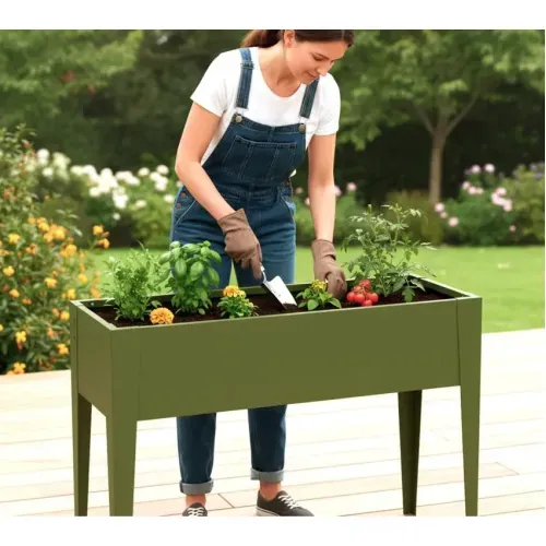 Westmann Vedura M | Balkonska povišena gredica | 60 L | 30x100x80 cm | Maslinasto zelena - BRANDED IN GERMANY Cijena
