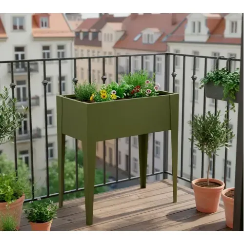 Westmann Vedura S | Balkonska povišena gredica | 60 L | 40x74x80 cm | Maslinasto zelena - BRANDED IN GERMANY Cijena
