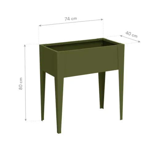 Westmann Vedura S | Balkonska povišena gredica | 60 L | 40x74x80 cm | Maslinasto zelena - BRANDED IN GERMANY Cijena