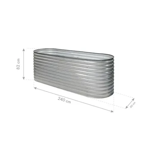 Westmann Grow Faster M | Metalna povišena gredica | 1570 L | Srebrna - BRANDED IN GERMANY Cijena