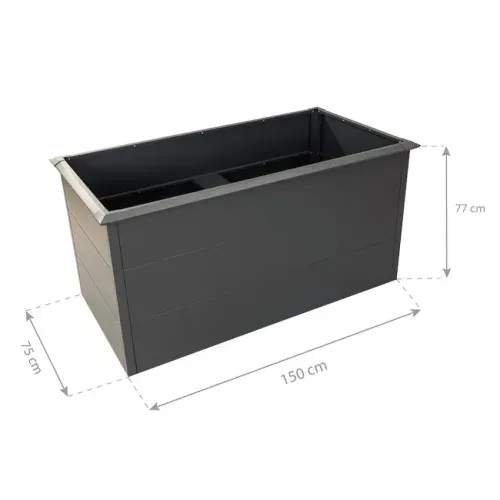 Westmann Primus L | Metalna povišena gredica sa zaštitom od puževa | 850 L | Antracit - BRANDED IN GERMANY Cijena