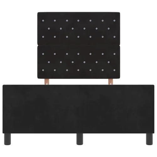Box spring krevet s uzglavljem Crna 120 x 200 cm Baršun - Crna 120 x 190 cm Kristal s dugmadima Cijena