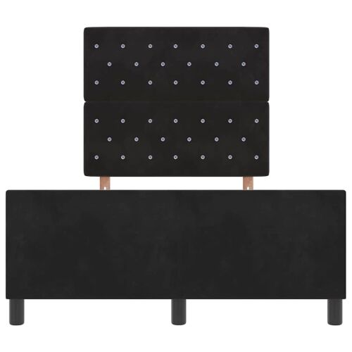 Box spring krevet s uzglavljem Crna 120 x 200 cm Baršun - Crna 120 x 200 cm Kristal s dugmadima Cijena