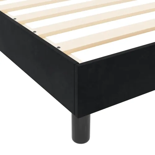 Box spring krevet s uzglavljem Crna 200 x 200 cm Baršun - Crna 200 x 200 cm Kristal s dugmadima Cijena