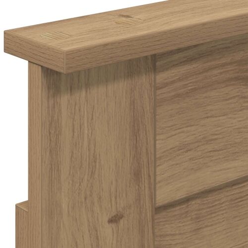 Bed Frame with Storage and Headboard Artisan Oak 180 x 200 cm Cijena