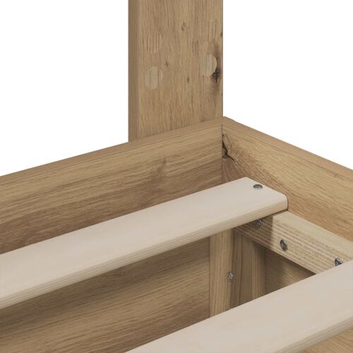 Bed Frame with Storage and Headboard Artisan Oak 180 x 200 cm Cijena