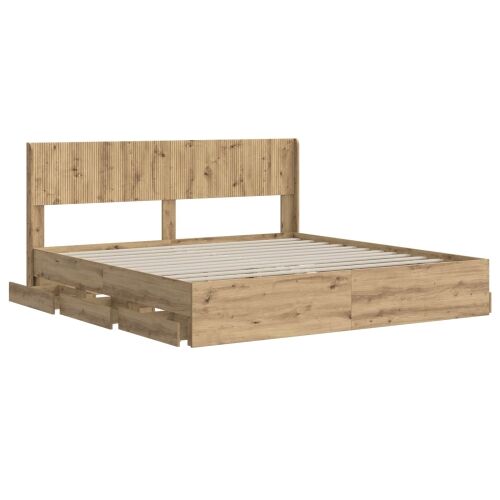 Okvir za krevet s pohranom i uzglavljem Artisan Oak Cijena