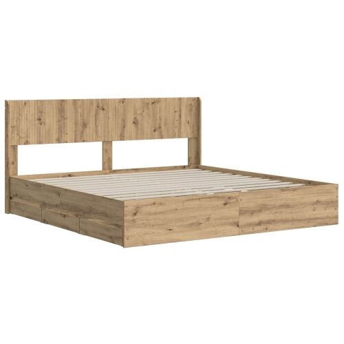 Okvir za krevet s pohranom i uzglavljem Artisan Oak Cijena