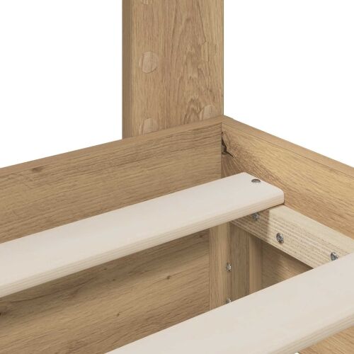 Bed Frame with Storage and Headboard Artisan Oak 180 x 200 cm Cijena