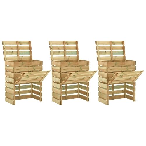 Komposter s letvicama 3 pcs Zelena 110 x 58 x 113 cm - 3 Cijena