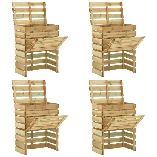 Komposter s letvicama 4 pcs Zelena 110 x 58 x 113 cm - 4 Cijena
