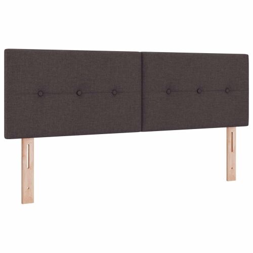 Boxspring krevet s madracem Tamno smeđa 160 x 200 cm Tkanina - Tamno smeđa 160 x 200 cm Prošiveno gumbima Cijena