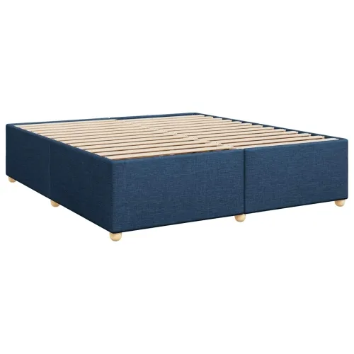 Boxspring krevet s madracem Plava 180 x 200 cm Tkanina - Plava 180 x 200 cm Prošiveno gumbima Cijena