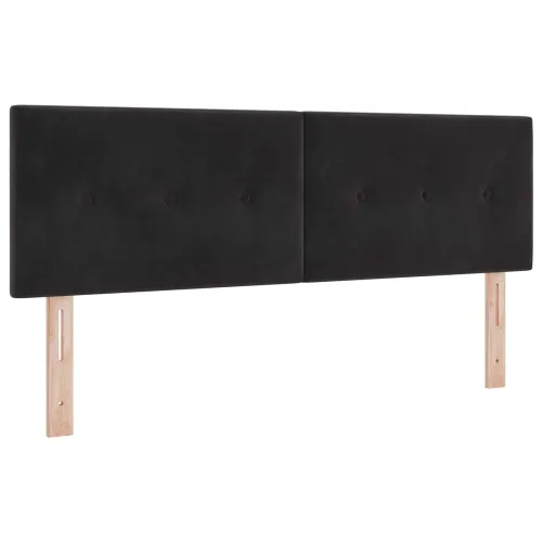 Podesivi krevet s madracem Crna 160 x 200 cm Baršun - Crna 160 x 200 cm Prošiveno gumbima Cijena