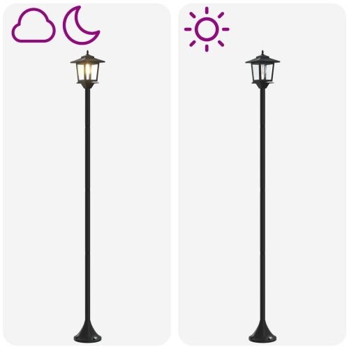 Set uličnih lampi with LED Bulb 2 kom. Crna 16 x 16 x 156 cm - Set Lanterne Cijena