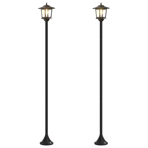 Set uličnih lampi with LED Bulb 2 kom. Crna 16 x 16 x 156 cm - Set Lanterne Cijena