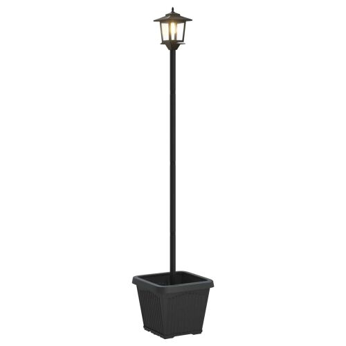 Solarna lampa s postoljem i saksijom Crna 32 x 32 x 158 cm - s saksijom Cijena