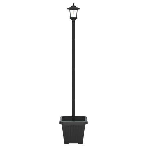 Solarna lampa s postoljem i saksijom Crna 32 x 32 x 158 cm - s saksijom Cijena