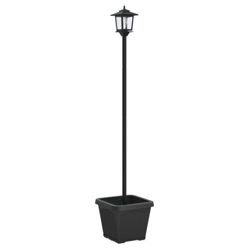 Solarna lampa s postoljem i saksijom Crna 32 x 32 x 158 cm - s saksijom Cijena