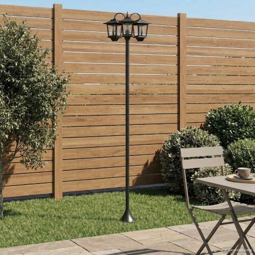 Lampa sa tri glave Crna 16 x 16 x 187 cm Aluminij i ABS - Lampion bez uzorka (bez lonca) Cijena