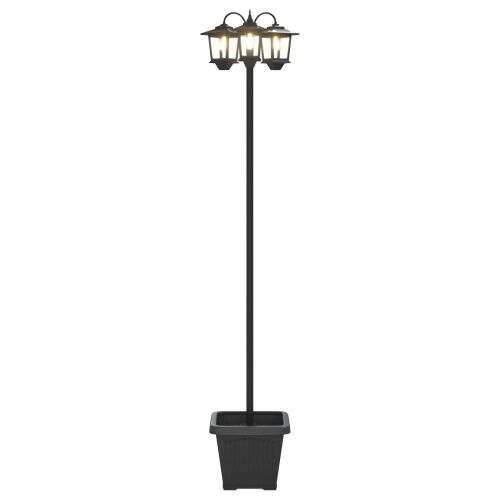 Lampion sa 3 glave s posadnikom Crna 32 x 32 x 188 cm - Neuzorkovana lampion (s posudom) Cijena