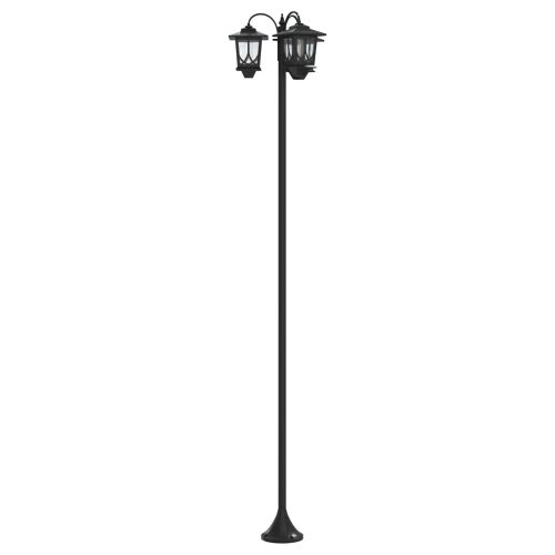 Lampa sa tri glave Crna 16 x 16 x 187 cm Aluminij i ABS - Sjenilo s uzorkom (bez posude) Cijena