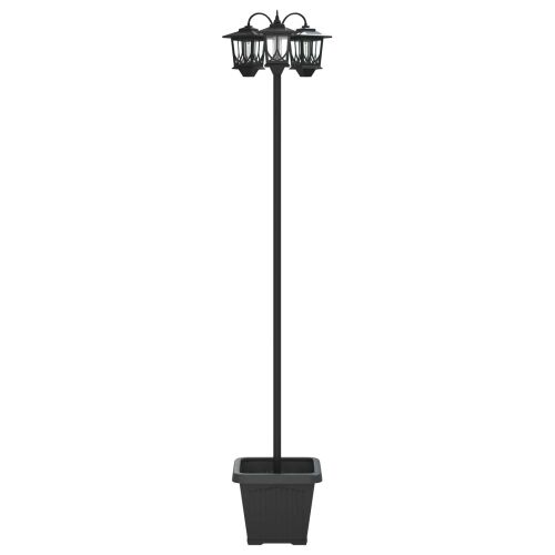 Lampa sa tri glave Crna 32 x 32 x 188 cm Aluminij i ABS - Šablonirana sjenila (s posudom) Cijena