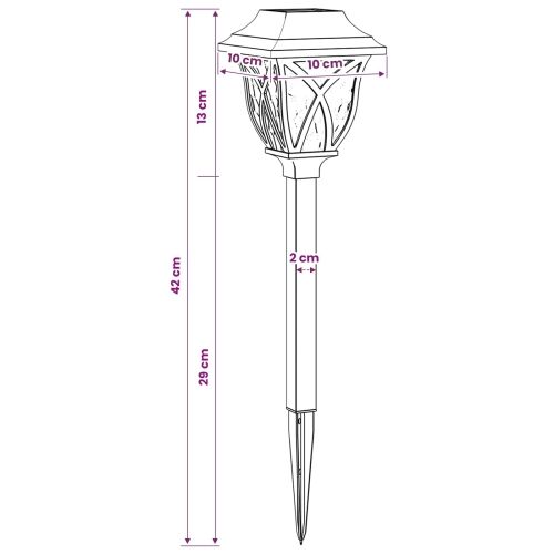 Solarna svjetla za vanjsku upotrebu s tlošcem 12 kom. 42 cm PP - 12 Cijena