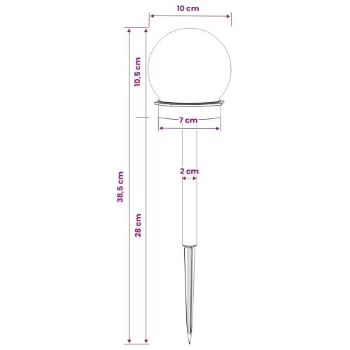 Solarna svjetla za vanjsku upotrebu s tlošcem 4 kom. 38,5 cm - 10 cm 4 Cijena
