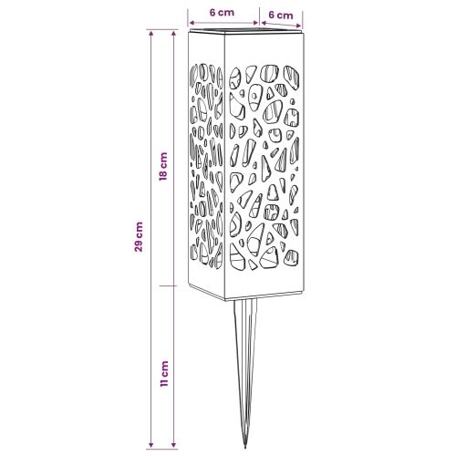 Solarna svjetla za vanjsku upotrebu s tlošcem 8 kom. 29 cm PP - 8 Cijena