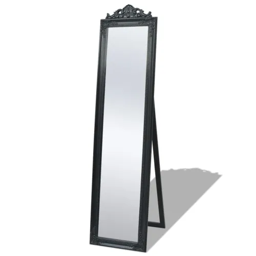 Samostojeće zidno ogledalo u baroknom stilu 160 x 40 cm crno - Crna 160 x 40 cm 1 Crna Cijena