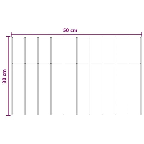 Panel vrtne ograde 12 kom. 50 x 30 cm Pocinčani čelik Srebrna - 50 cm 12 5 x 10 cm Cijena