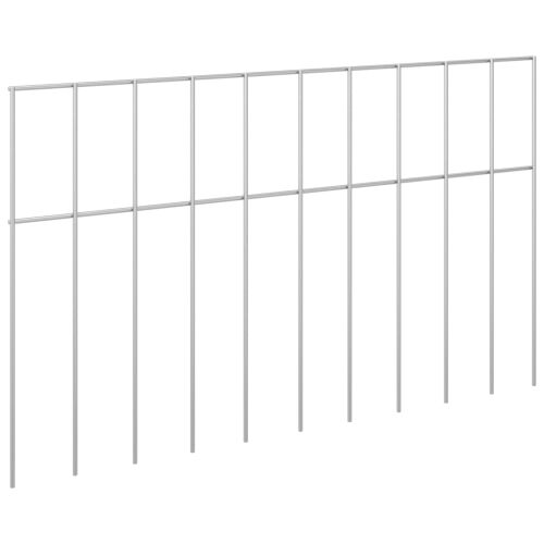 Panel vrtne ograde 12 kom. 50 x 30 cm Pocinčani čelik Srebrna - 50 cm 12 5 x 10 cm Cijena