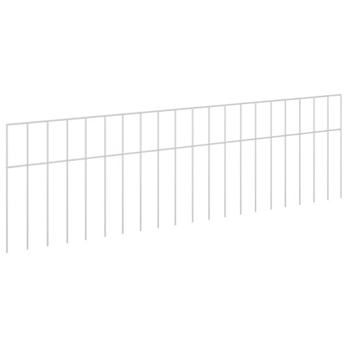 Panel vrtne ograde 12 kom. 100 x 30 cm Pocinčani čelik Srebrna - 100 cm 12 5 x 10 cm Cijena