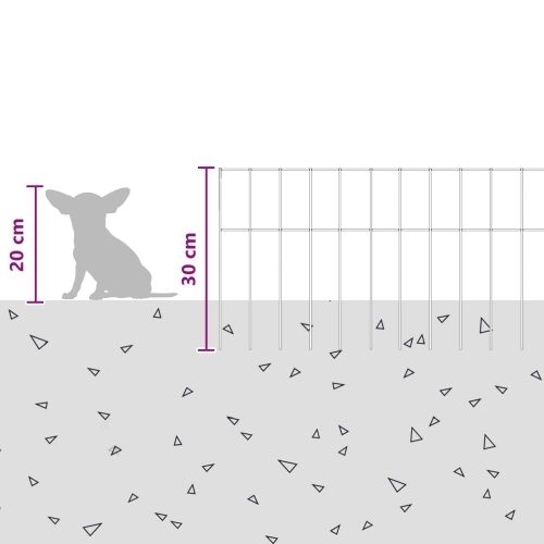 Panel vrtne ograde 12 kom. 100 x 30 cm Pocinčani čelik Srebrna - 100 cm 12 5 x 10 cm Cijena