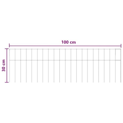 Panel vrtne ograde 24 kom. 100 x 30 cm Pocinčani čelik Srebrna - 100 cm 24 5 x 10 cm Cijena
