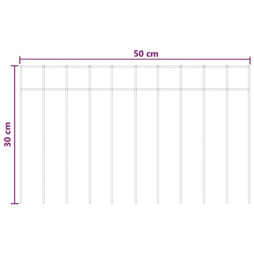 Panel vrtne ograde 48 kom. 50 x 30 cm Pocinčani čelik Srebrna - 50 cm 48 5 x 5 cm Cijena