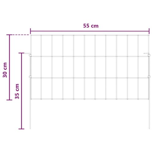 Ograda za vrt s kolčićima 12 kom. 55 x 30 cm Pocinčani čelik - 55 x 30 cm 12 Cijena