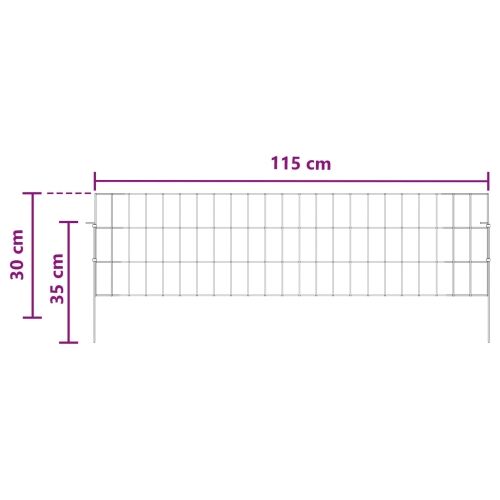 Ograda za vrt s kolčićima 24 kom. 115 x 30 cm Pocinčani čelik - 115 x 30 cm 24 Cijena