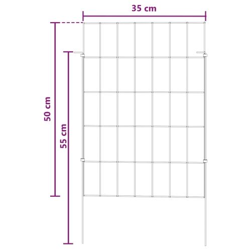 Ograda za vrt s kolčićima 48 kom. 35 x 50 cm Pocinčani čelik - 35 x 50 cm 48 Cijena