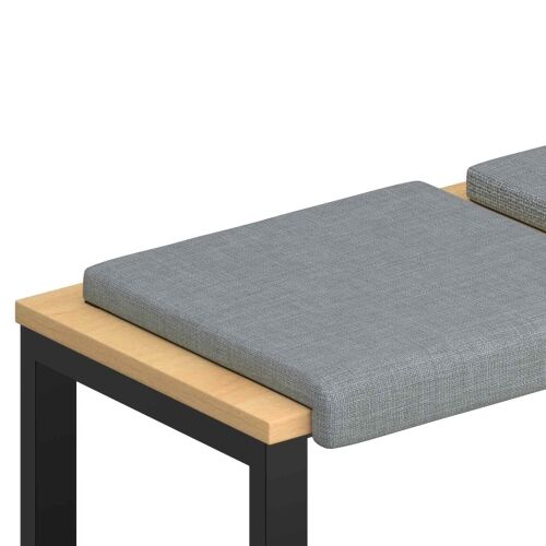 Jastučić za klupu 2 kom. Tkanina Svjetlosiva Dubina 35 cm - Svjetlosiva 2 Cijena