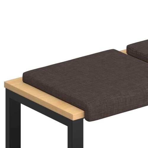 Jastučić za klupu 2 kom. Tkanina Tamno smeđa Dubina 35 cm - Tamno smeđa 2 Cijena
