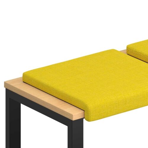 Jastučić za klupu 2 kom. Tkanina Svijetlo žuta Dubina 35 cm - Svjetložuta 2 Cijena