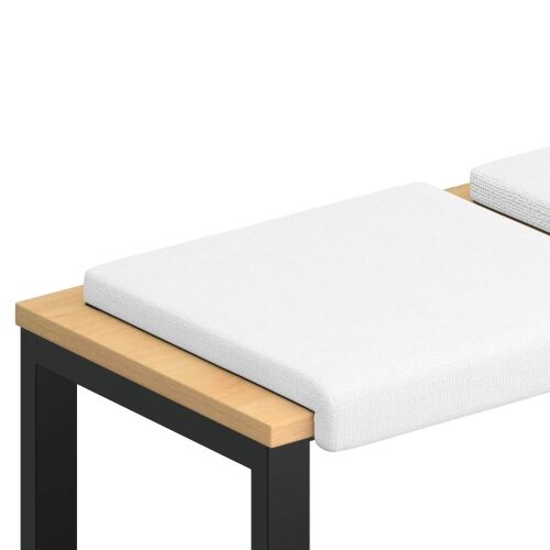 Jastučić za klupu 2 kom. Tkanina Bijela Dubina 35 cm - Bijela 2 Cijena